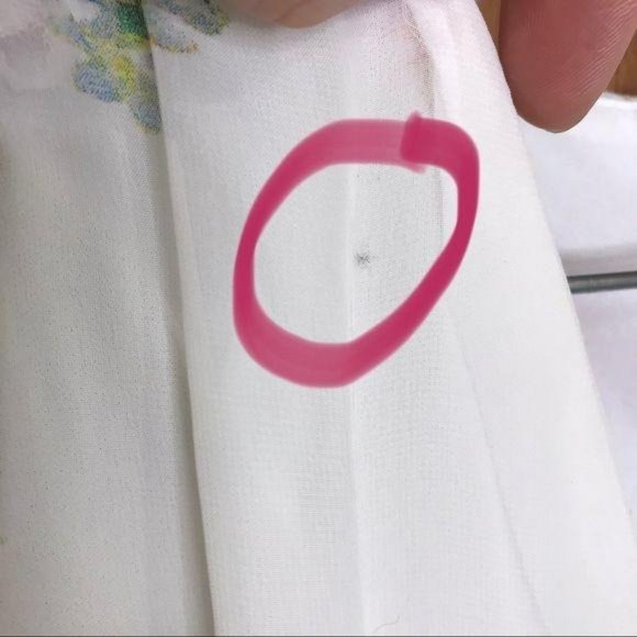 Sandra Darren Floral Faux Wrap V Neck Dress 10 - Picture 12 of 15